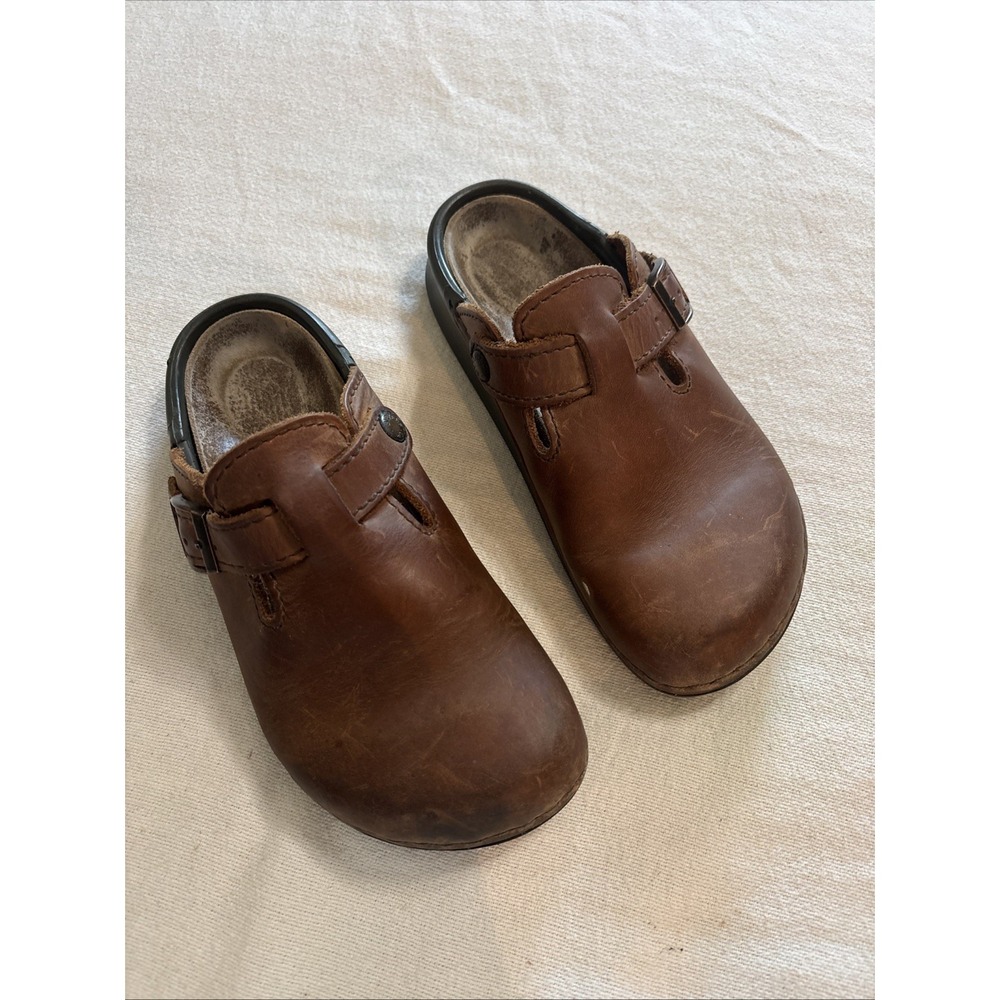 BIRKENSTOCK Brown Leather Tatami Oklahoma Mules Slip On EU 37 US Ladies Sz7